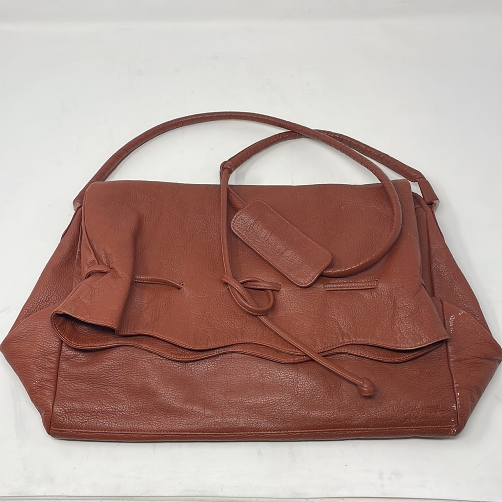 Vintage Claudio Leather Drawstring Flap Crossbody🖤 - Picture 6 of 15